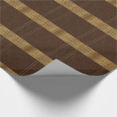 Papier Cadeau Accents géométriques en cuir Brown (Coin)