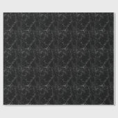 Papier Cadeau Accents gris pierre de marbre noir (Plat)