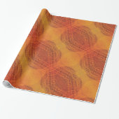 Papier Cadeau Acceptation | Médaillons de saumons rouges orange  (Déroulé)