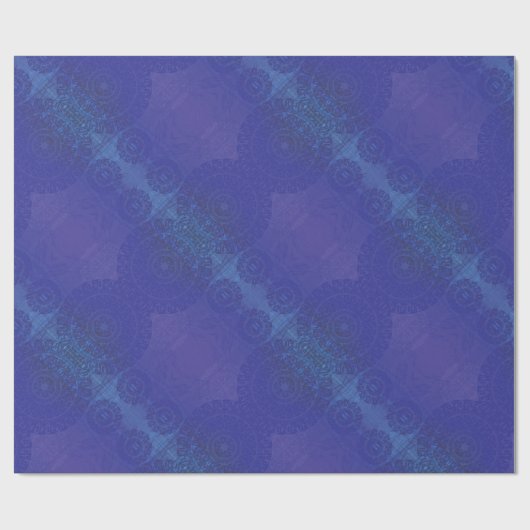 Papier Cadeau Acceptation | Médaillons de violet violet bleu Ind (Plat)