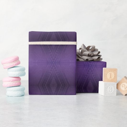 Papier Cadeau Acceptation | Motif Boho violet écectique (Baby Shower)