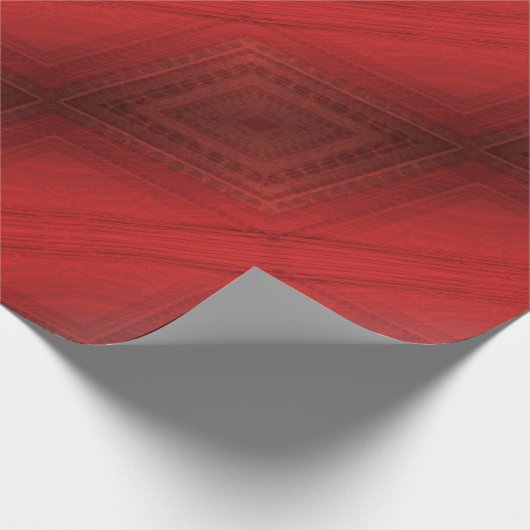 Papier Cadeau Acceptation | Motif de Boho Eclectique Rouge (Coin)