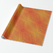 Papier Cadeau Acceptation | Motif de Shibori rouge orange jaune (Déroulé)