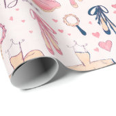 Papier Cadeau Accessoires de ballet (Coin rond)