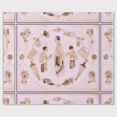 Papier Cadeau Accessoires de mode 20s roses d'hurlement (Plat)