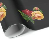 Papier Cadeau Accessoires d'impression rose - noir, rouge, art v (Coin rond)