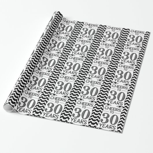 Papier Cadeau Acclamations à 30 ans (Déroulé)