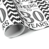Papier Cadeau Acclamations à 30 ans (Coin rond)