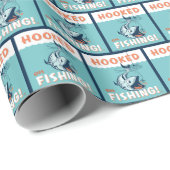 Papier Cadeau Accompagné sur la pêche (Coin rond)