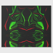 Papier Cadeau Accroches courbes vertes et rouges sur arrière - p (Plat)