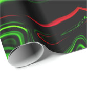 Papier Cadeau Accroches courbes vertes et rouges sur arrière - p (Coin rond)