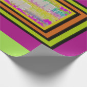 Papier Cadeau accueil accueil design violet vert rouge bordée la (Coin)