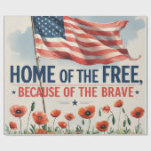 Papier Cadeau Accueil des Libres, à cause des Braves (Plat)