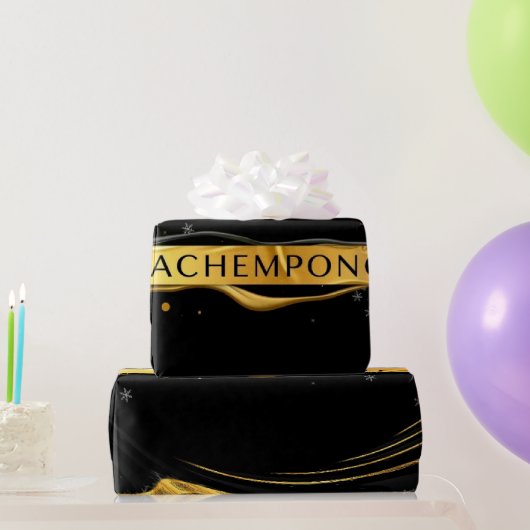 Papier Cadeau Achempong: Auric Cascade | |Liquid Gold Opulence (Cadeaux de fête)