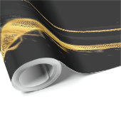 Papier Cadeau Achempong: Auric Cascade | |Liquid Gold Opulence (Coin rond)