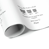 Papier Cadeau acheter une boisson acheter mariée scanner QR code (Coin rond)