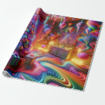 Papier Cadeau Acid Trip Christmas<br><div class="desc">Acid Trip Christmas</div>
