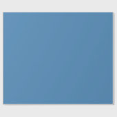 Papier Cadeau Acier bleu gris couleur solide (Plat)