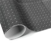 Papier Cadeau Acier noir, texture métallique floutée. (Coin rond)