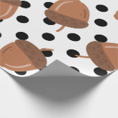 Papier Cadeau Acorn Black Dots Automne Y2K Motif (Coin)