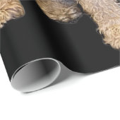 Papier Cadeau Acorn Wrapping Paper - Black (Coin rond)