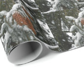 PAPIER CADEAU ACORNES D'HIVER (Coin rond)