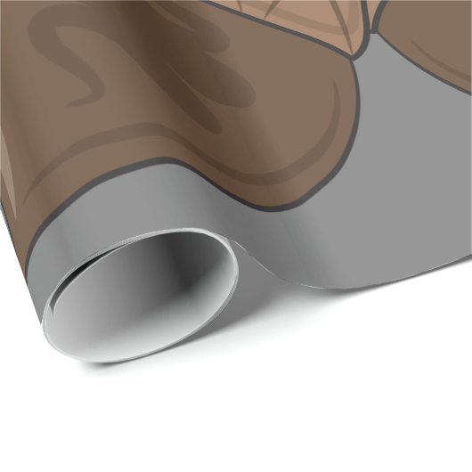 Papier Cadeau Acorns Rustique Forêt d'automne Nature (Coin rond)