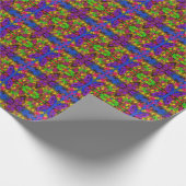 Papier Cadeau Acrylic Neon Colors Paint Splatter Splash Abstract (Coin)