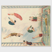 Papier Cadeau Acte de cirque masculin hawaïen de nageurs de (Plat)