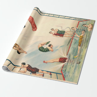 Papier Cadeau Acte de cirque masculin hawaïen de nageurs de