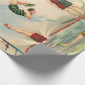 Papier Cadeau Acte de cirque masculin hawaïen de nageurs de (Coin)