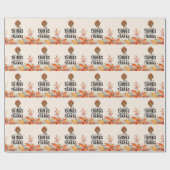 Papier Cadeau Action de grâce avec dinde (Plat)