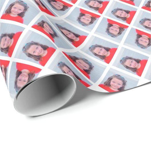 Papier Cadeau Add One Photo to make a Crazy Collage (Coin rond)