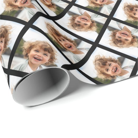 Papier Cadeau Add One Photo to make a Crazy Collage (Coin rond)