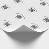 Papier Cadeau Add your custom text scan QR code business  (Coin)
