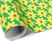 Papier Cadeau Adey Abeba Meskel Fleur Ethiopienne Cadeau (Coin rond)