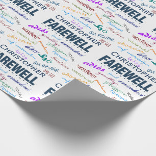 Papier Cadeau Adieu adieu départ