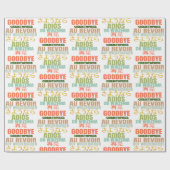 Papier Cadeau Adieu personnalisé départ (Plat)