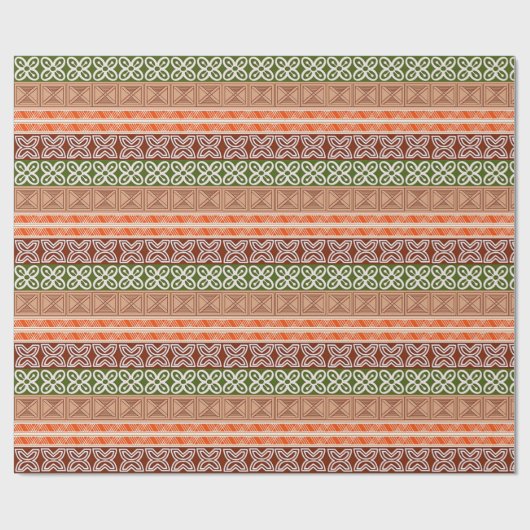 Papier Cadeau Adinkra géométrique tribal africain ethnique (Plat)