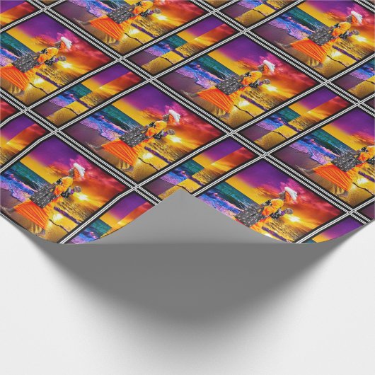 Papier Cadeau Admirer le coucher du soleil (Coin)