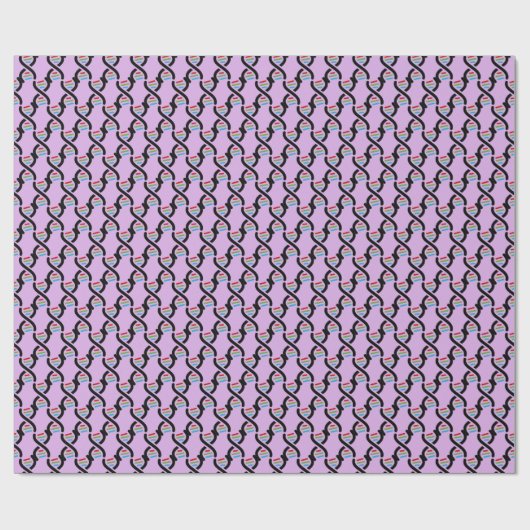 Papier Cadeau ADN Double Hélix Science Design Papier d'enveloppe (Plat)