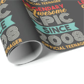 Papier Cadeau Adolescent officiel 13e anniversaire Treize ans (Coin rond)