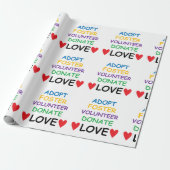 Papier Cadeau Adoptez le volontaire adoptif donnent l'enveloppe (Déroulé)