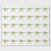 Papier Cadeau Adoption du papillon adopté - Nom personnalisé (Plat)