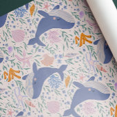 Papier Cadeau Adorable baleine et vie marine