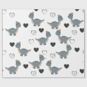 Papier Cadeau Adorable Boho Dinosaur Party (Plat)