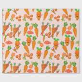 Papier Cadeau Adorable carotte Orange Party (Plat)