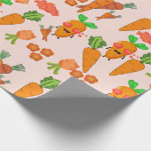 Papier Cadeau Adorable carotte Orange Party (Coin)