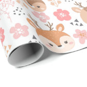 Papier Cadeau Adorable Cerf (Coin rond)