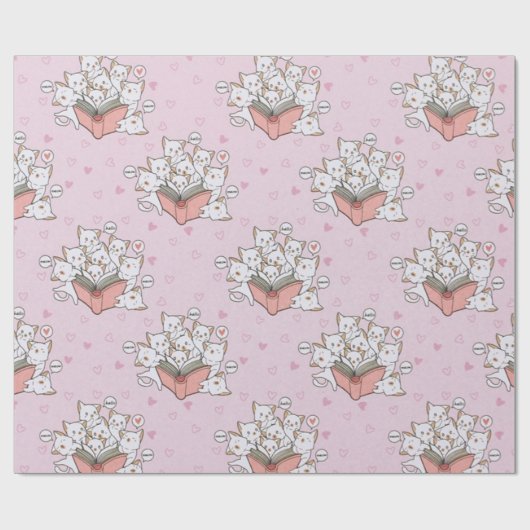 Papier Cadeau adorable Cute Cat (Plat)